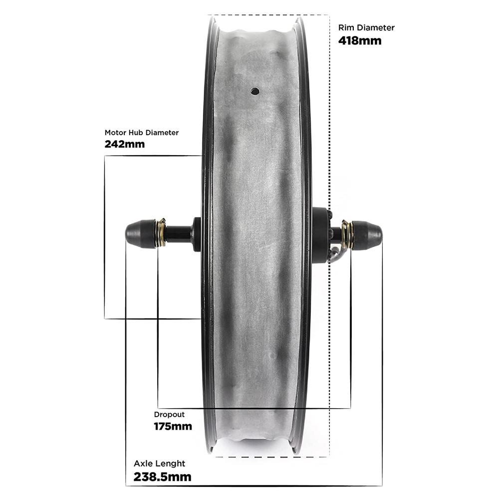 High Power 20 Inch Brushless G - 60V 5000W Brushless Hub Motor ulasan dan harga